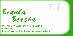 bianka bertha business card